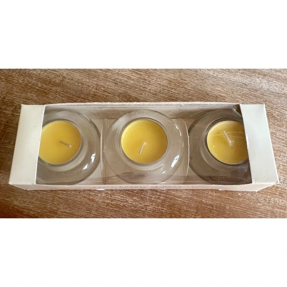 VTG Pier 1 Imports Candle Holder Banana‎ Pineapple Scented Candles (pack Of 2)